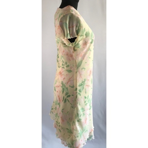 90s Vintage Fashion Bug Yellow Floral Dress - Picture 10 of 12